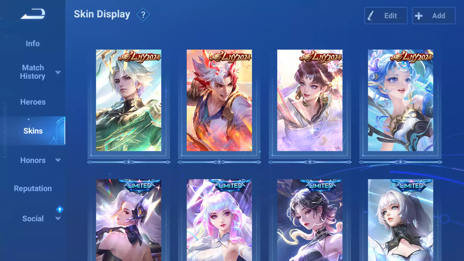 Ảnh Acc siêu khủng, rất nhiều skin Legend, Mythich, Limited và nhiều loại hiếm khác