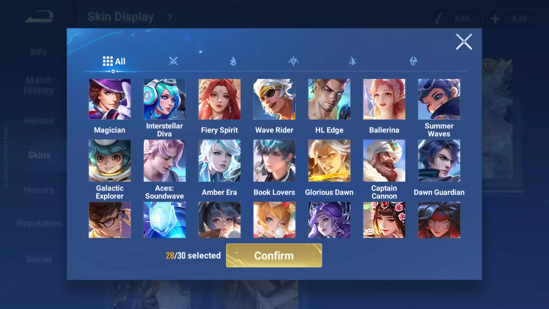 Ảnh Acc siêu khủng, rất nhiều skin Legend, Mythich, Limited và nhiều loại hiếm khác