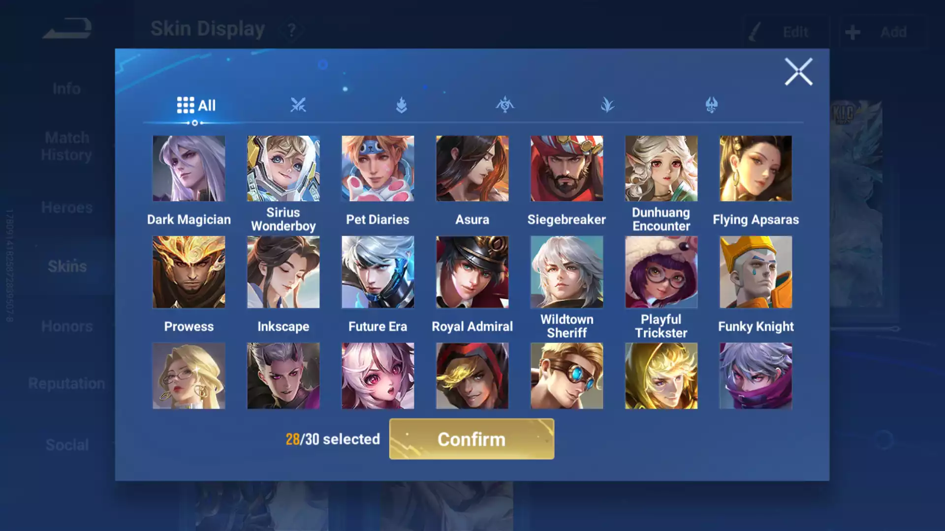 Ảnh Acc siêu khủng, rất nhiều skin Legend, Mythich, Limited và nhiều loại hiếm khác