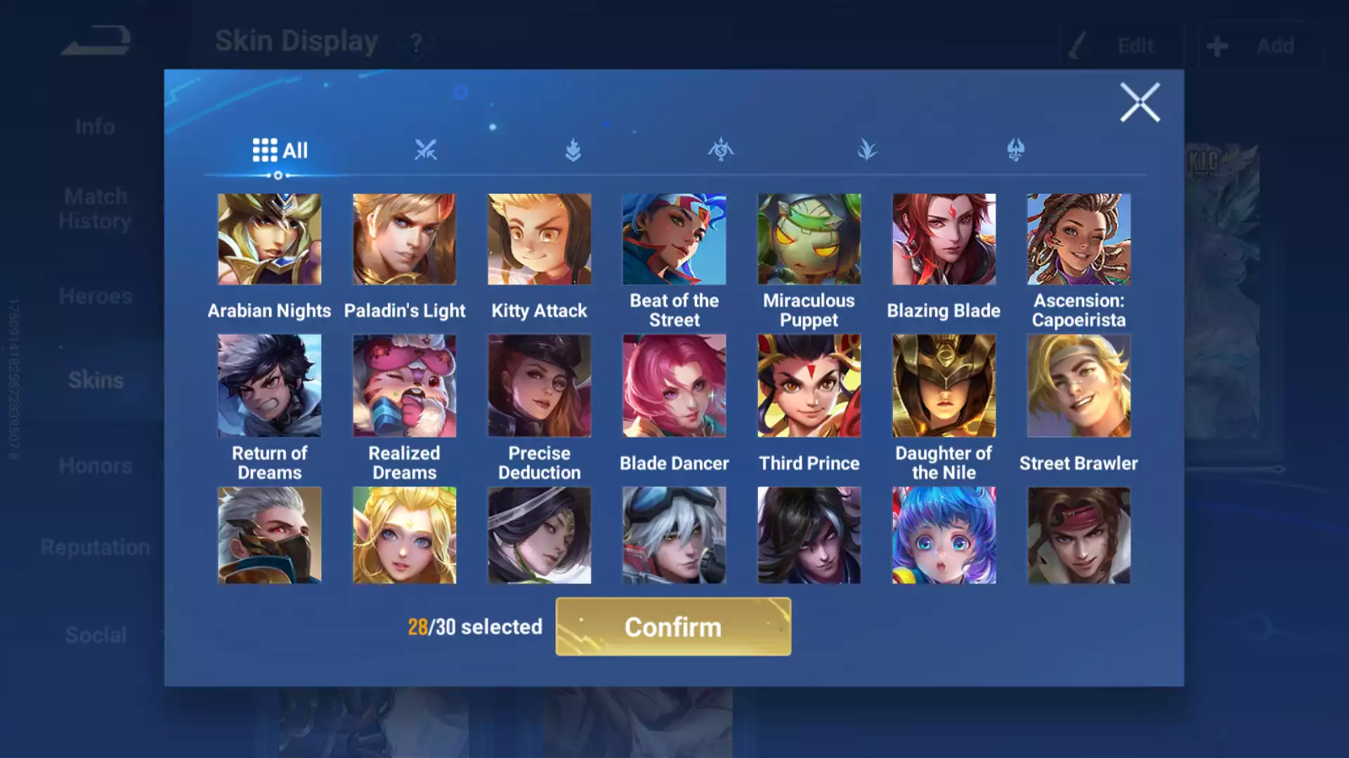 Ảnh Acc siêu khủng, rất nhiều skin Legend, Mythich, Limited và nhiều loại hiếm khác
