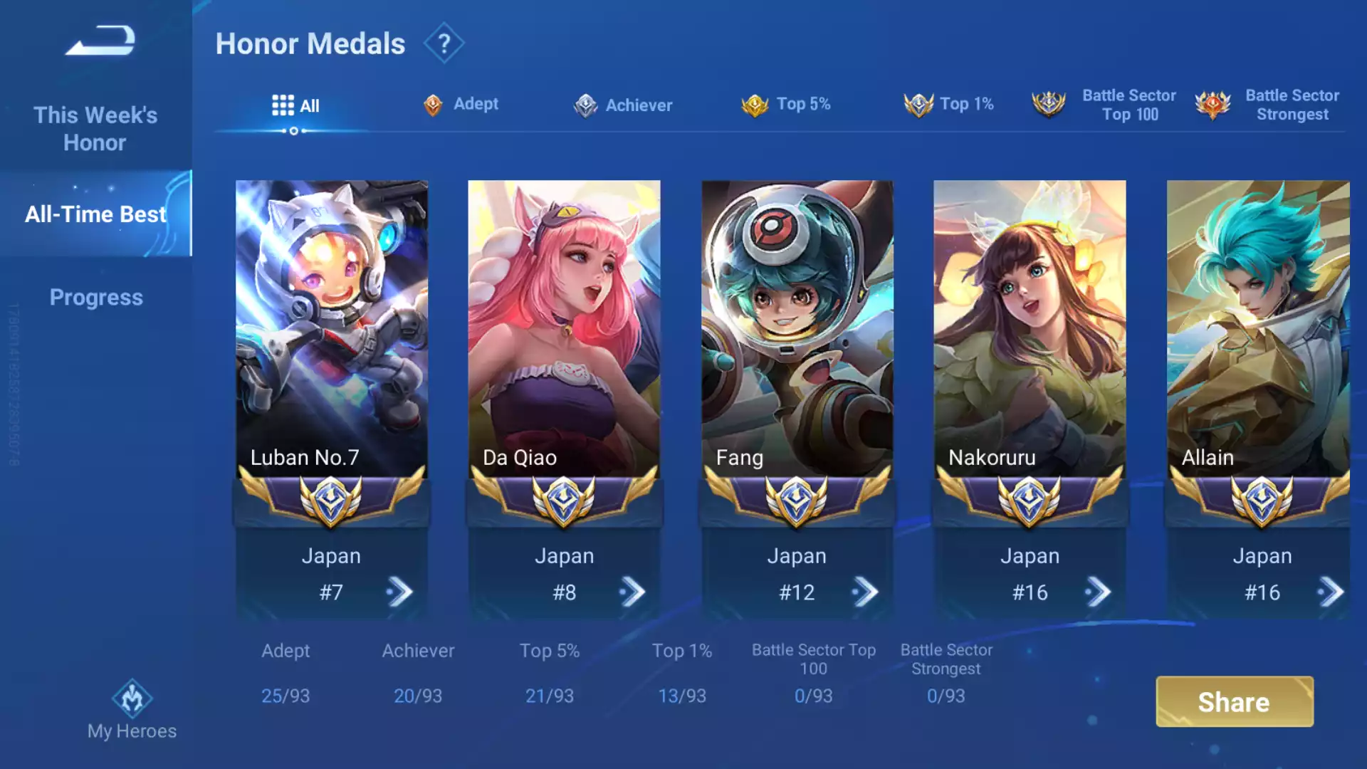 Ảnh Acc siêu khủng, rất nhiều skin Legend, Mythich, Limited và nhiều loại hiếm khác